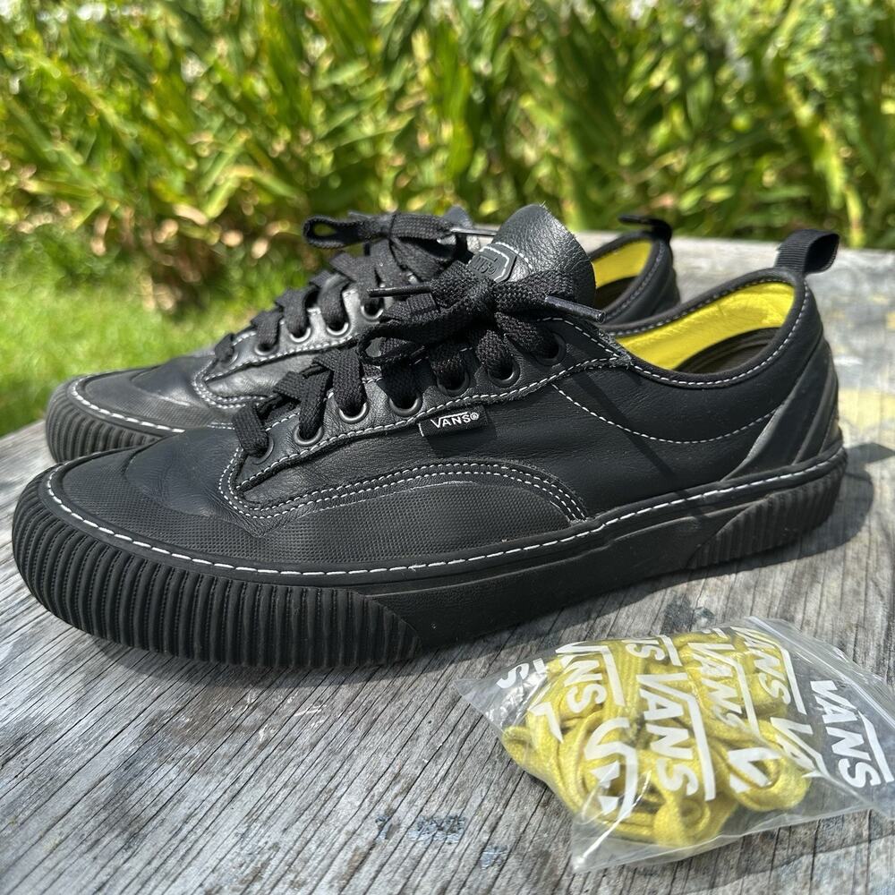 Vans Destruct SF Wade Goodall Black Yellow Men’s 9.5 Leather Sneakers BP